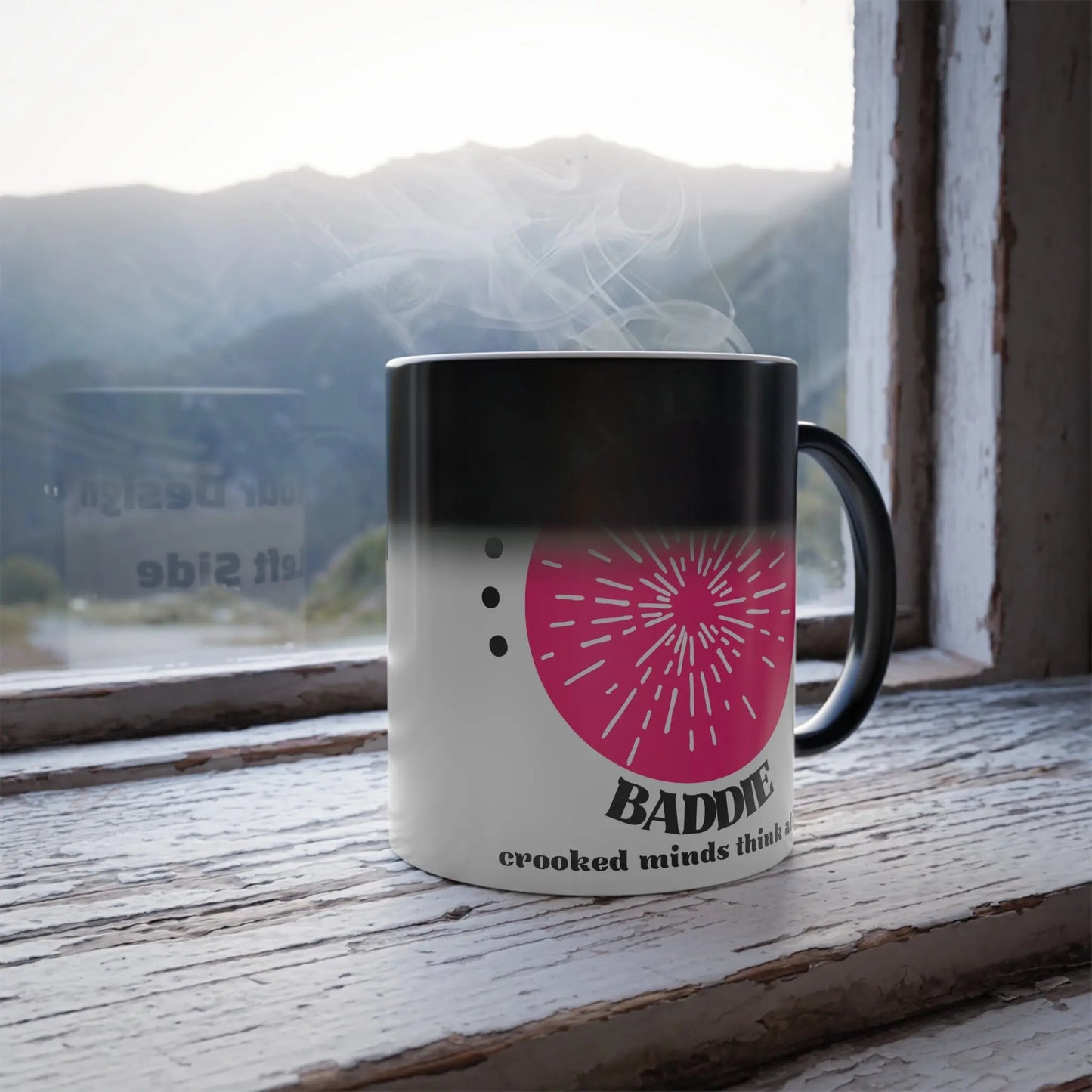 Hidden Message Mug, Hot Girl Baddie + Custom Design & Matching Vinyl Sticker Printify