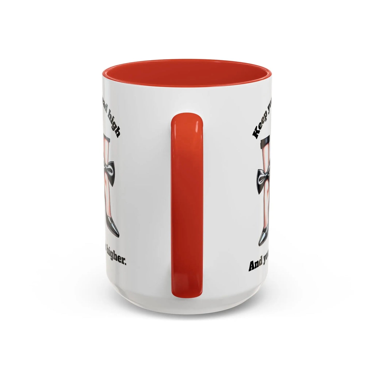 Inspirational Woman Empowerment Accent Mug, Love. Badass. Zen Printify
