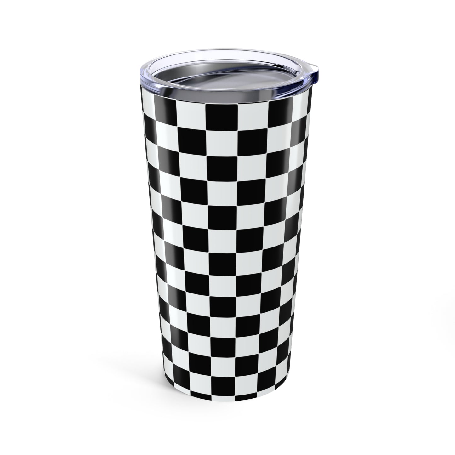 Retro-Rebel Unf★ckwithable-ish Tumbler, Black White Checker, Electric Blue