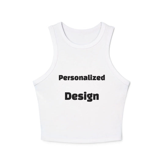 The Bean Grind™ Personalized Women's Rib Racer Tank Top Printify