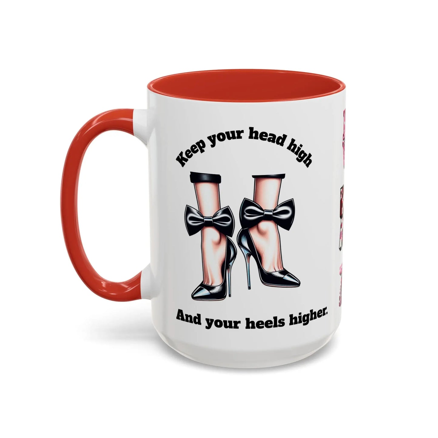 Inspirational Woman Empowerment Accent Mug, Love. Badass. Zen Printify