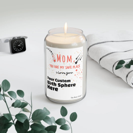 Custom Scented Candle, Mother’s Day Gift, Child’s Birth Sphere, 13.75oz Printify