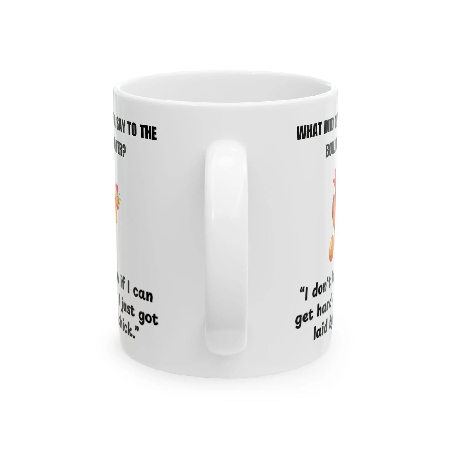 Funny Ceramic Mug, 18+, Laying Eggs Printify