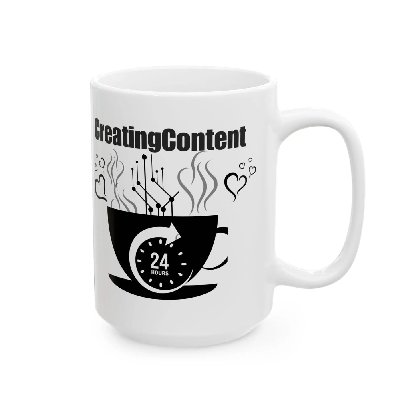 TikTok Inspired Mug, Creating Content 24/7 Printify