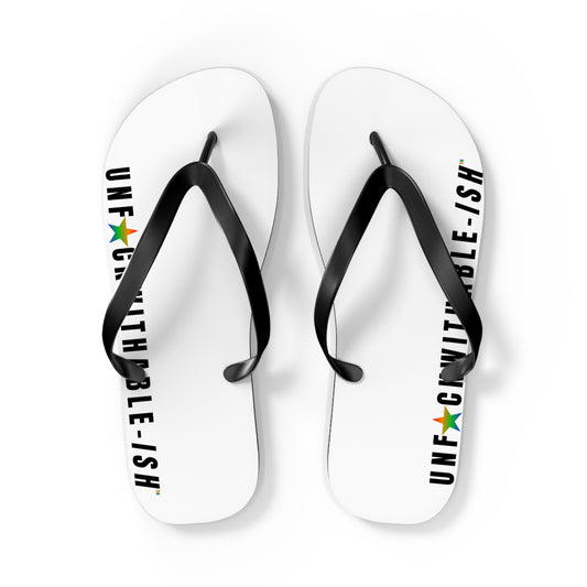 UNF★CKWITHABLE-ISH™ Flip Flops Black/Green Gradient Star