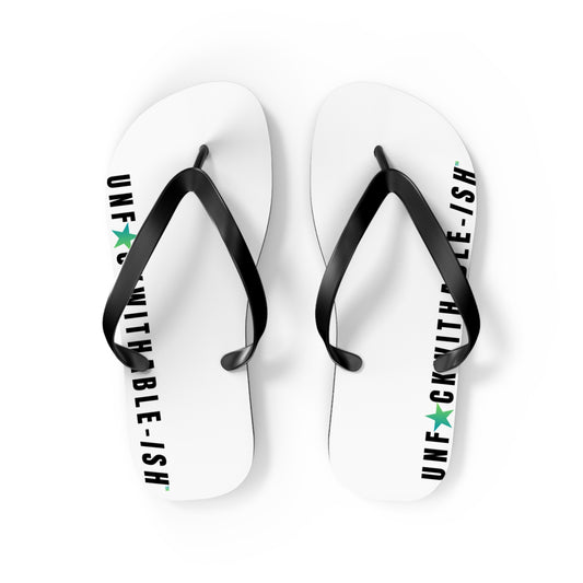 UNF★CKWITHABLE-ISH™ Flip Flops Star Black/Teal Star