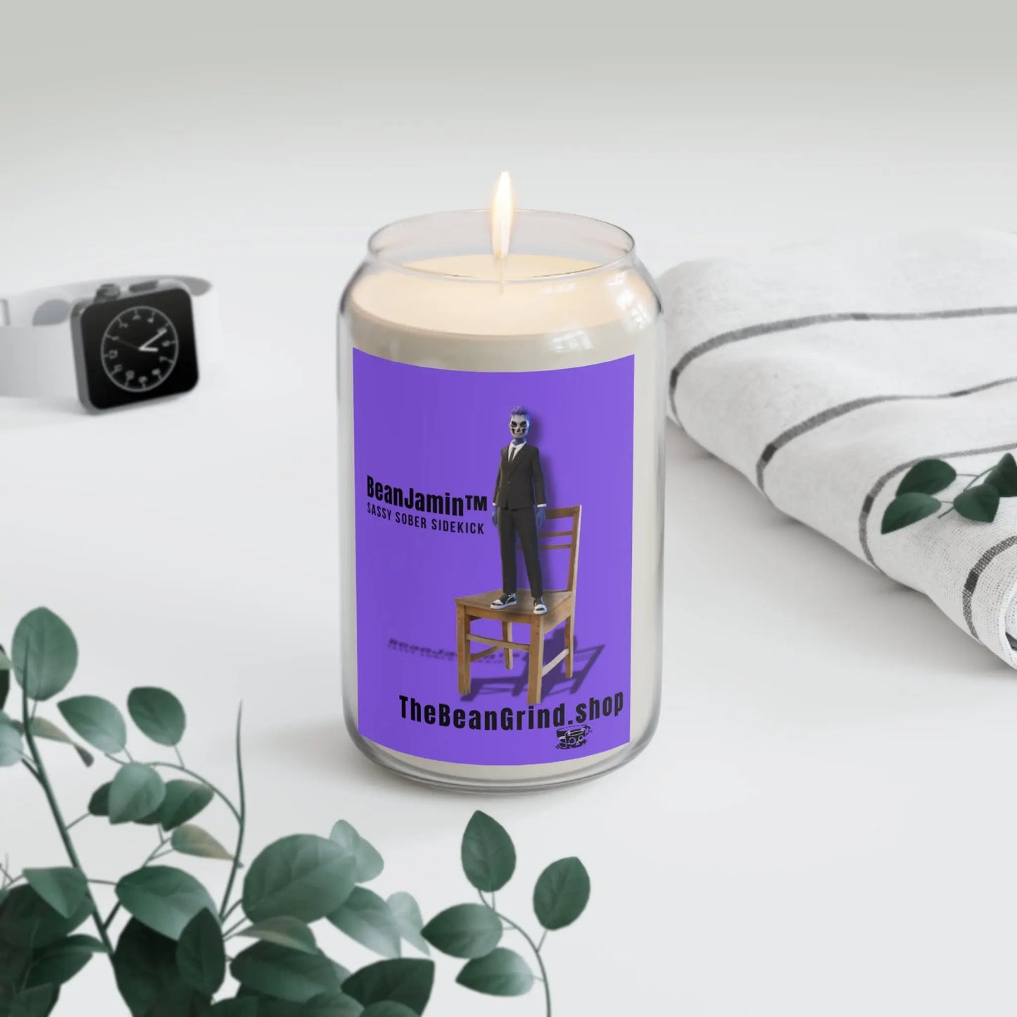Sobriety & Funny Scented Candle - Featuring BeanJamin, Sober Sidekick + Secret Bonus Printify