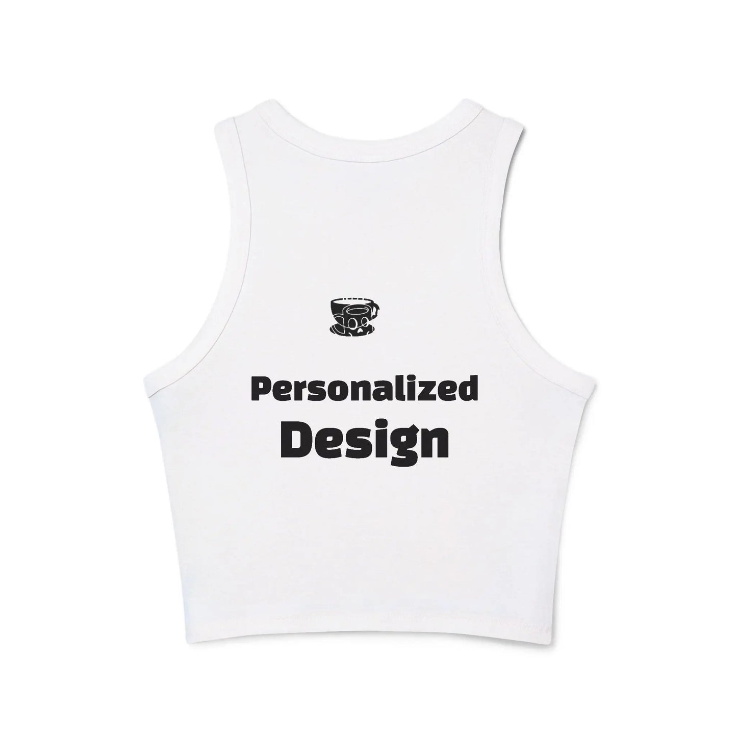 The Bean Grind™ Personalized Women's Rib Racer Tank Top Printify