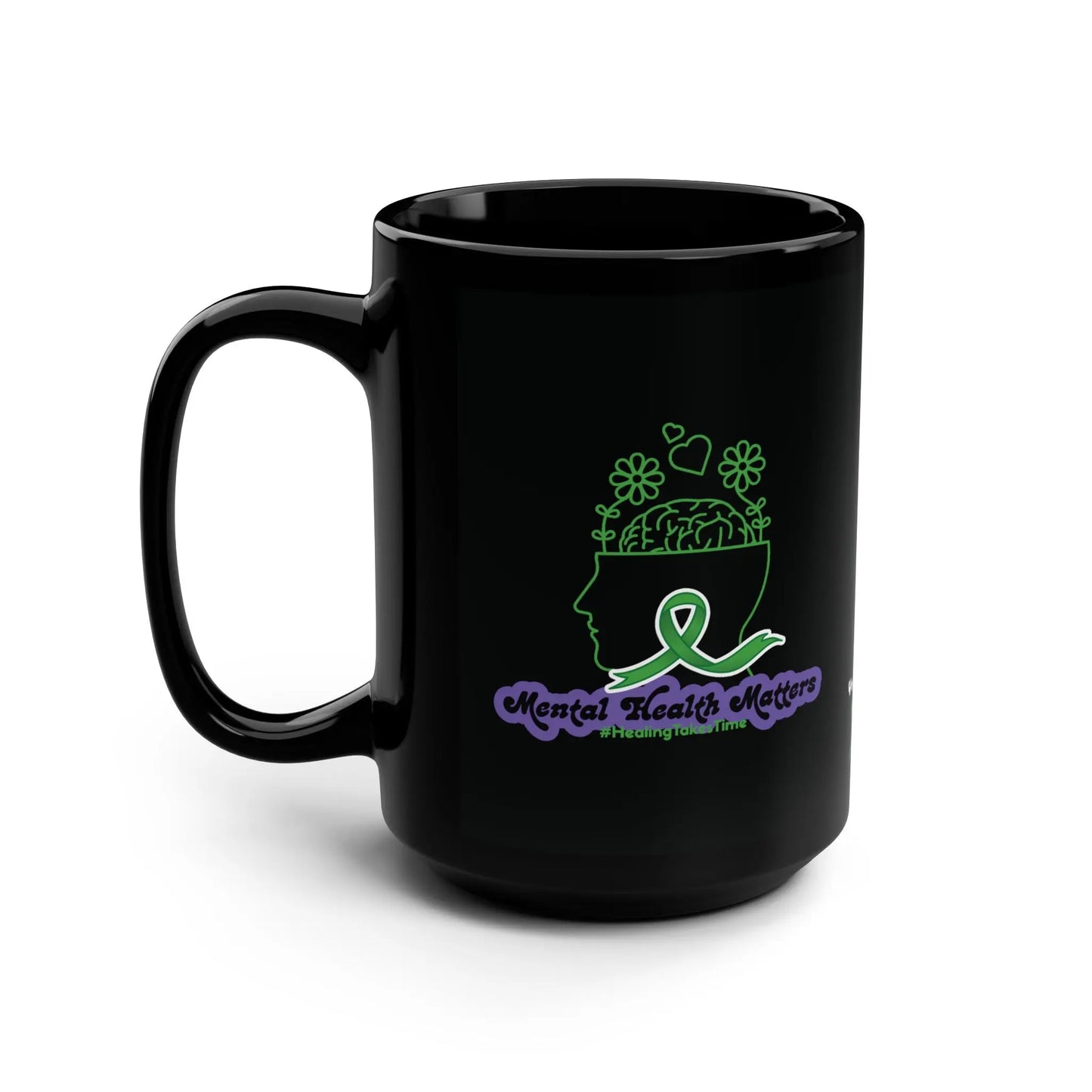 Inspirational Mental Health Matters, Black Mug 15oz Printify