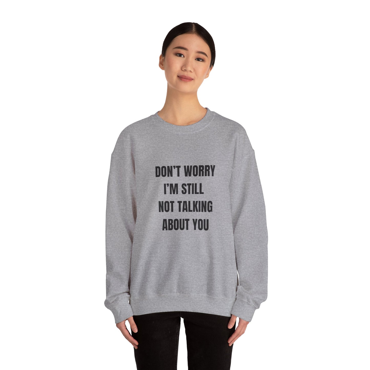 Funny Crewneck Heavy-Weight Sweatshirt - Don't Worry I'm Still Not Talking About You