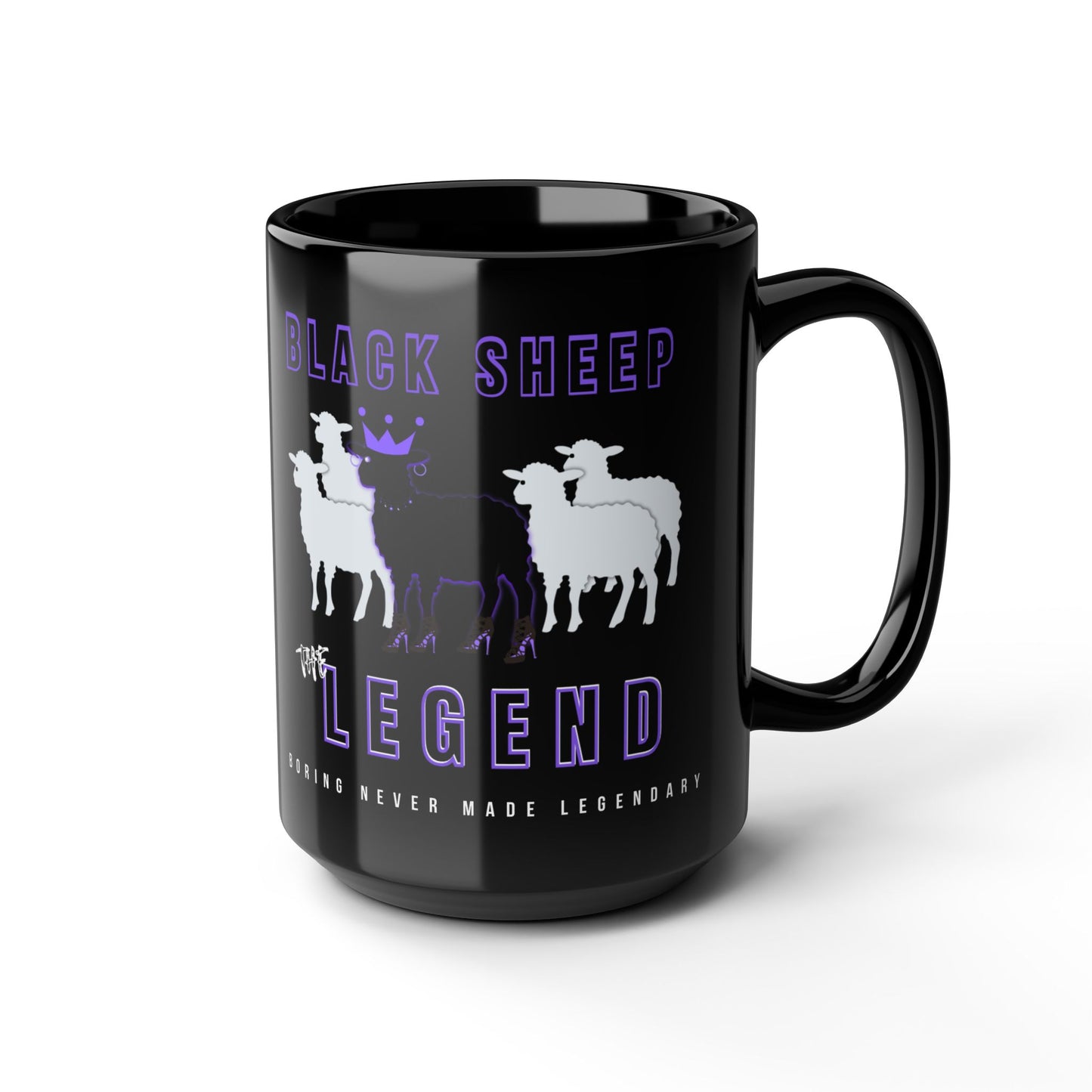 Women's Streetwear Black Sheep Bundle β Cropped Sweatshirt + Mug + Car Air Freshener