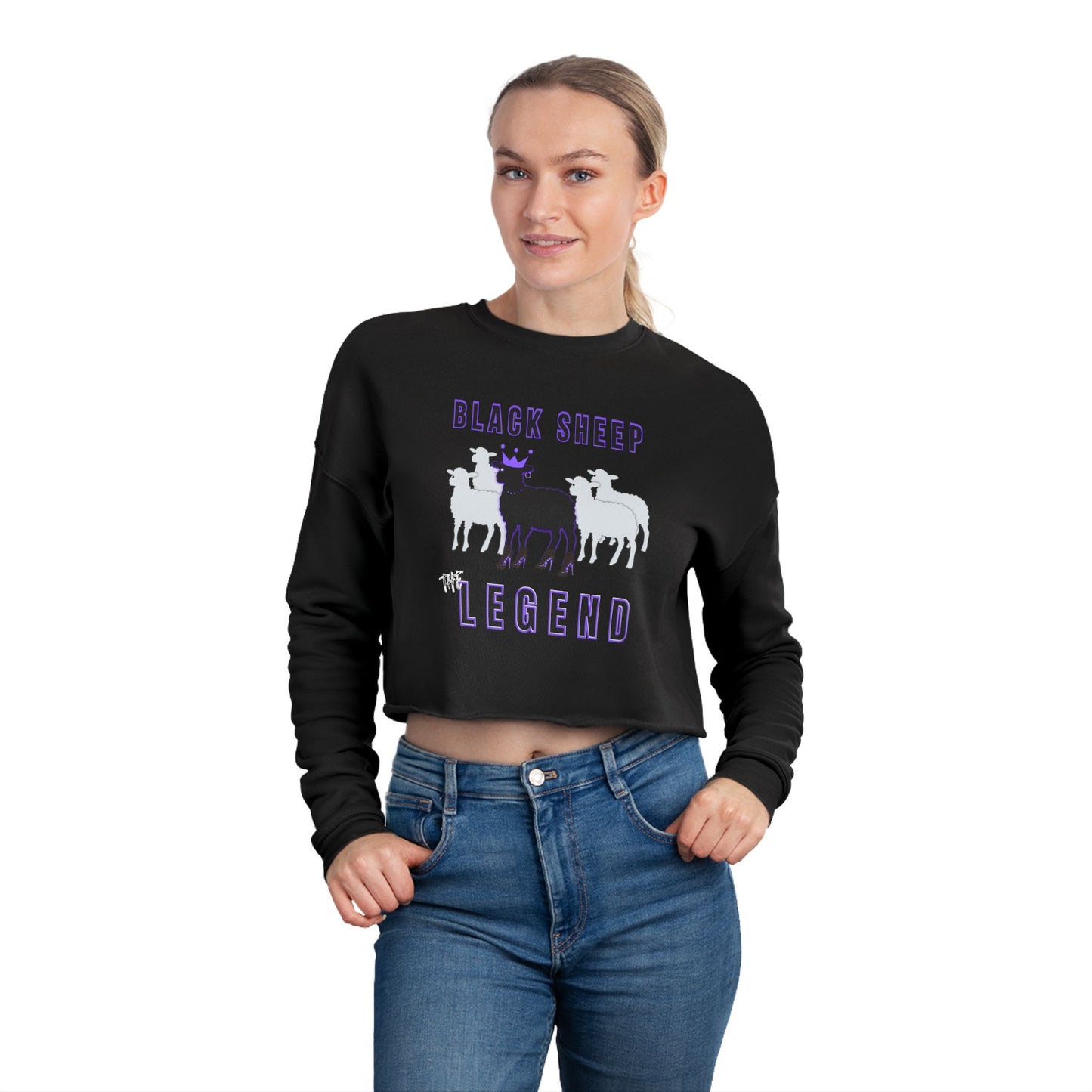 Women's Streetwear Black Sheep Bundle β Cropped Sweatshirt + Mug + Car Air Freshener