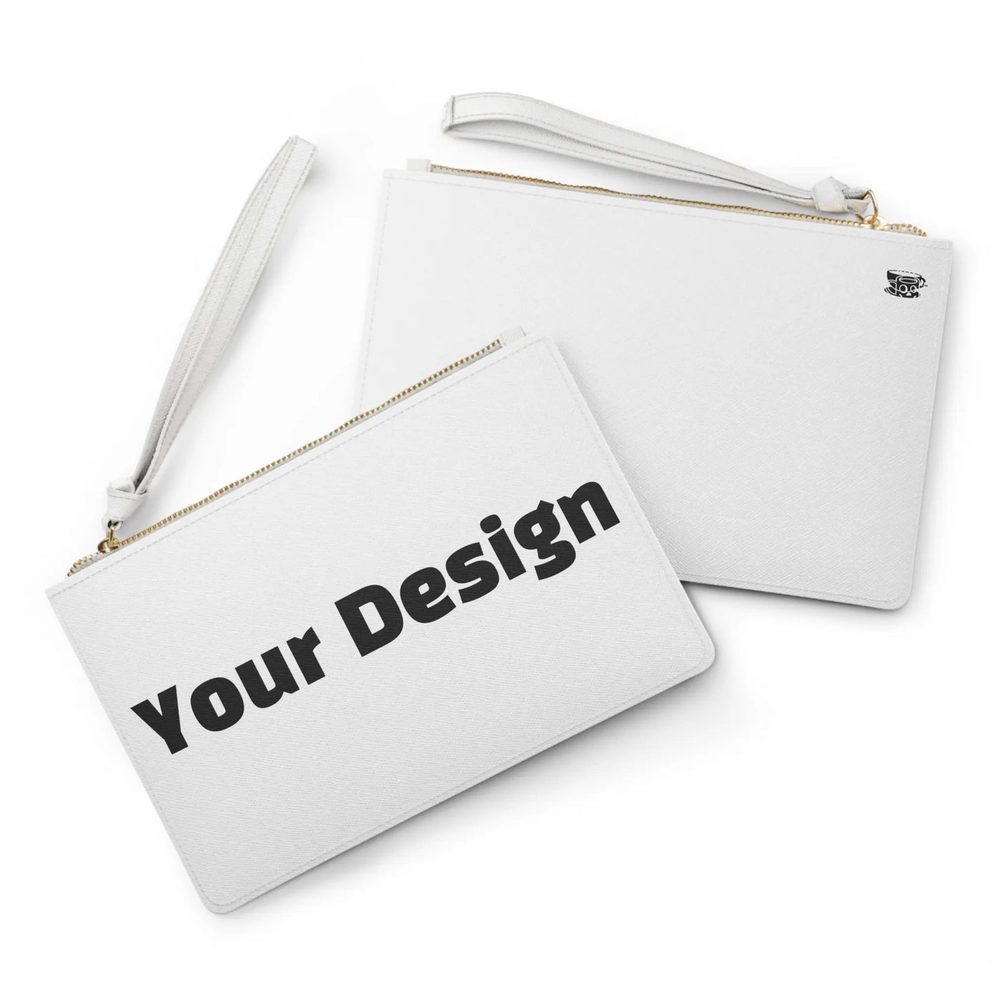 The Bean Grind Classy Veegan Leather Clutch Bag, Personalized Design Printify