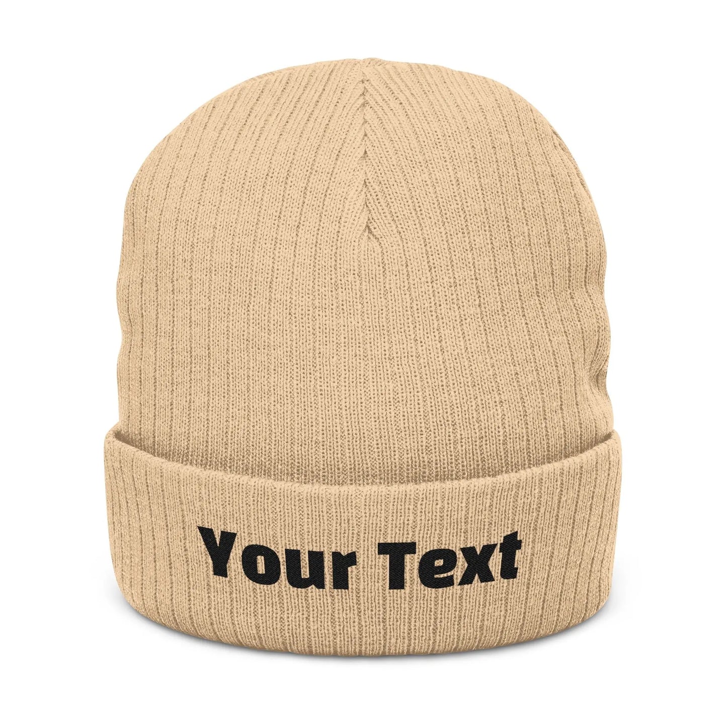 Custom Text Unisex Knit Beanie, Say Less (Wear It Loud) Printify