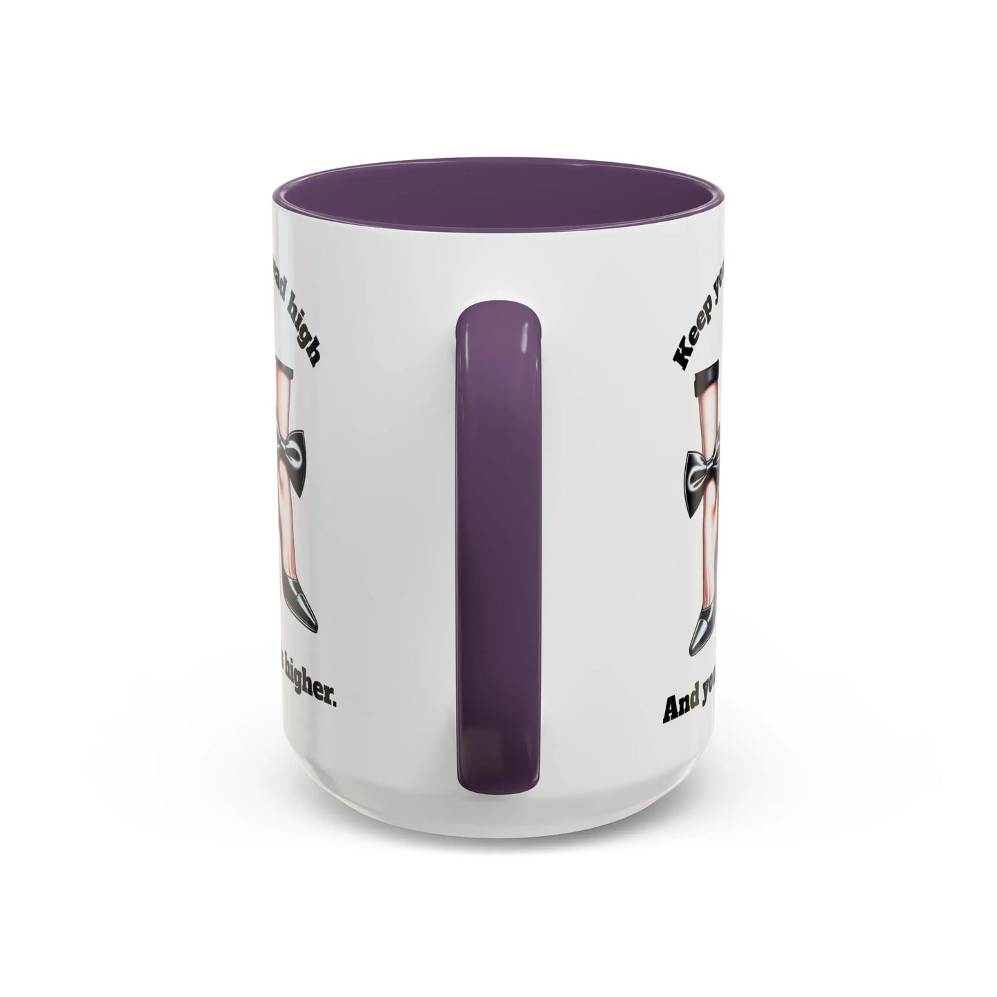 Inspirational Woman Empowerment Accent Mug, Love. Badass. Zen Printify