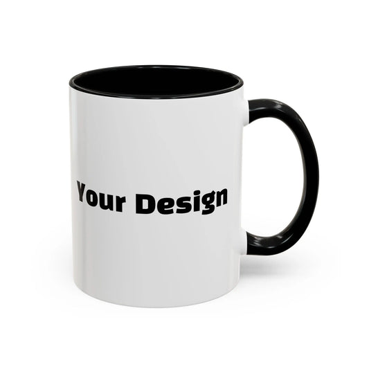Custom Accent Coffee Mug, Personalized Design, Variety Colors The Bean Grind