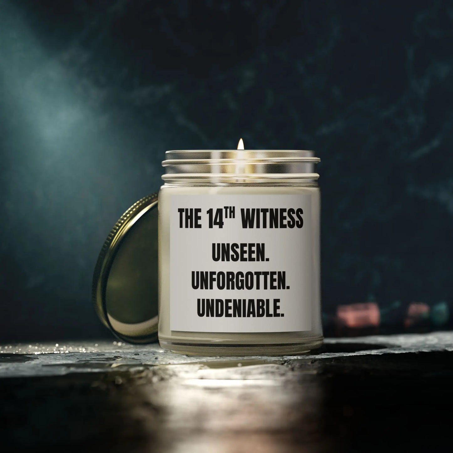 The 14th Witness, Soy Candle, "Truth Teller." Printify