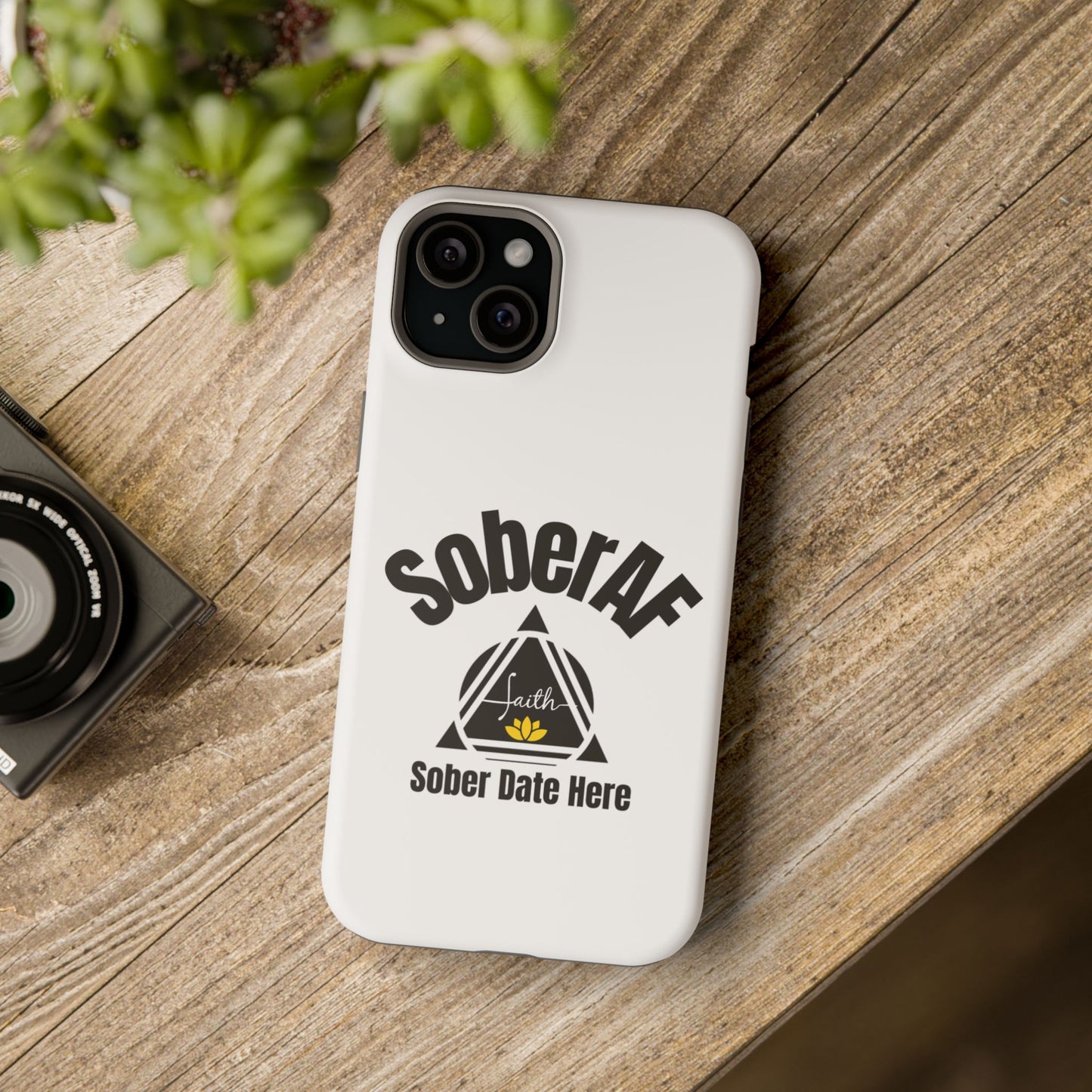 SoberAF Impact-Resistant Phone Case – Custom Sobriety Date Armor