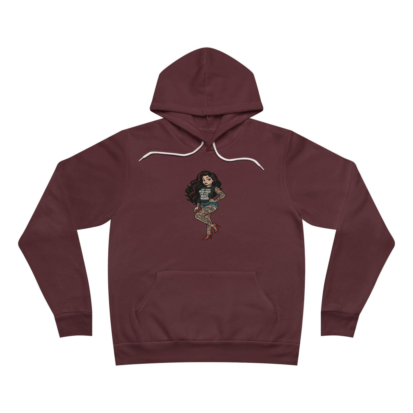 Unisex Hoodie, Medium Weight With Sexy & Savage Tattooed Woman Printify