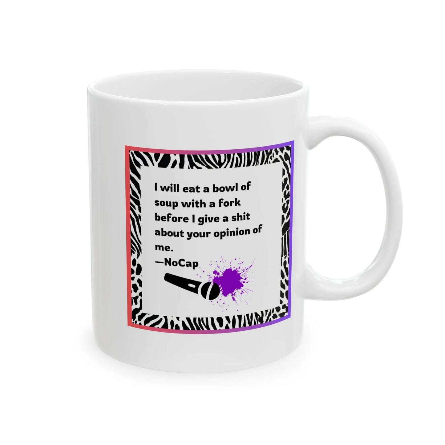 Funny Ceramic Mug, Don't Care Printify