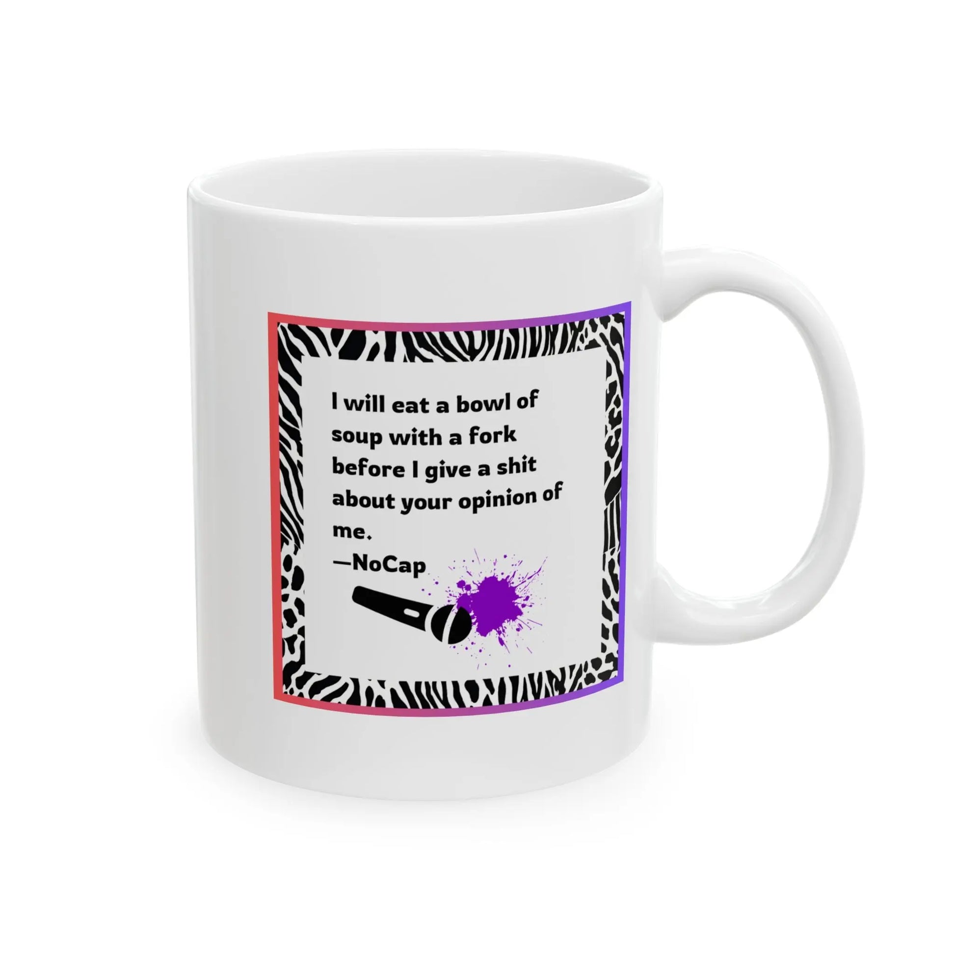 Funny Ceramic Mug, Don't Care Printify