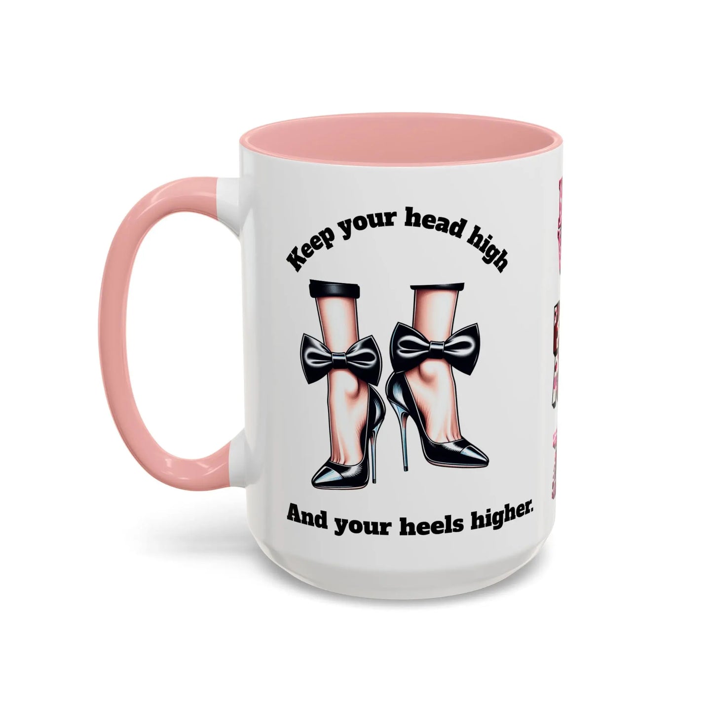 Inspirational Woman Empowerment Accent Mug, Love. Badass. Zen Printify