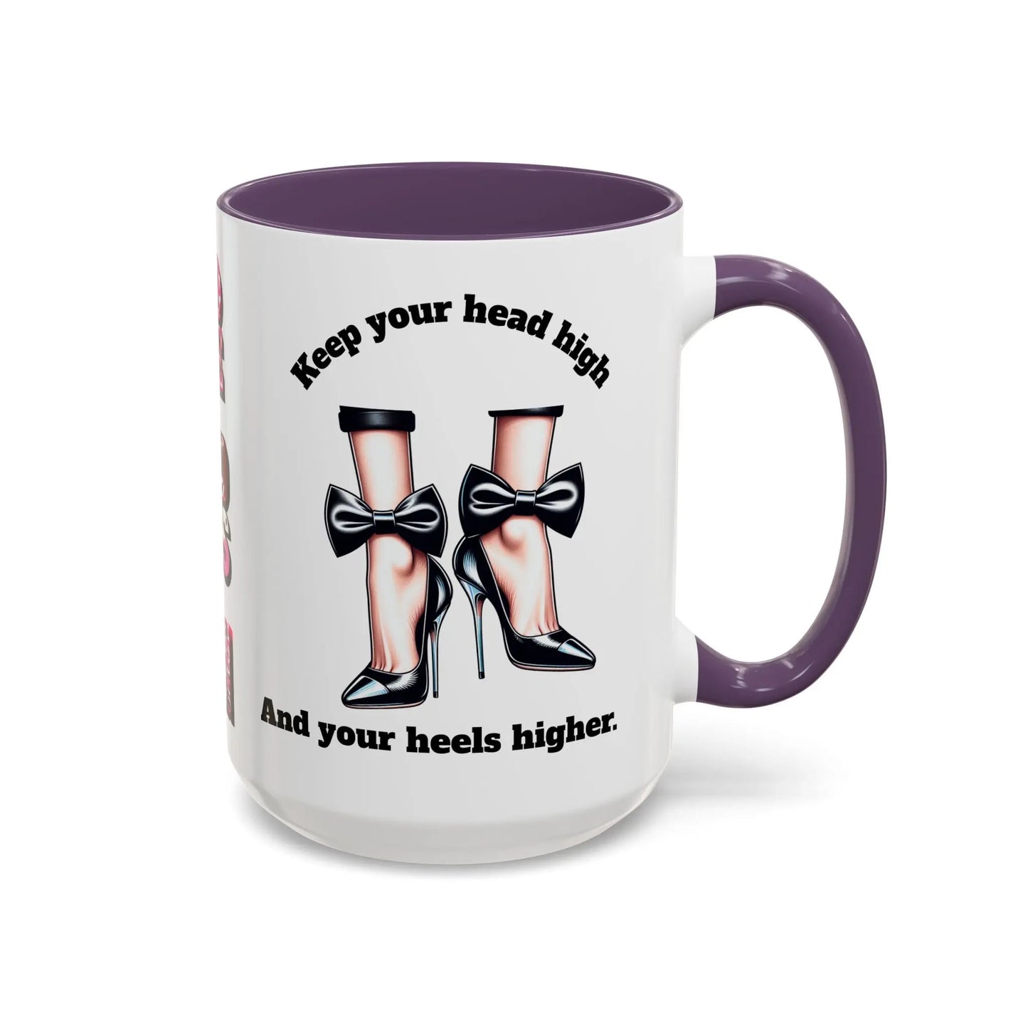 Inspirational Woman Empowerment Accent Mug, Love. Badass. Zen Printify