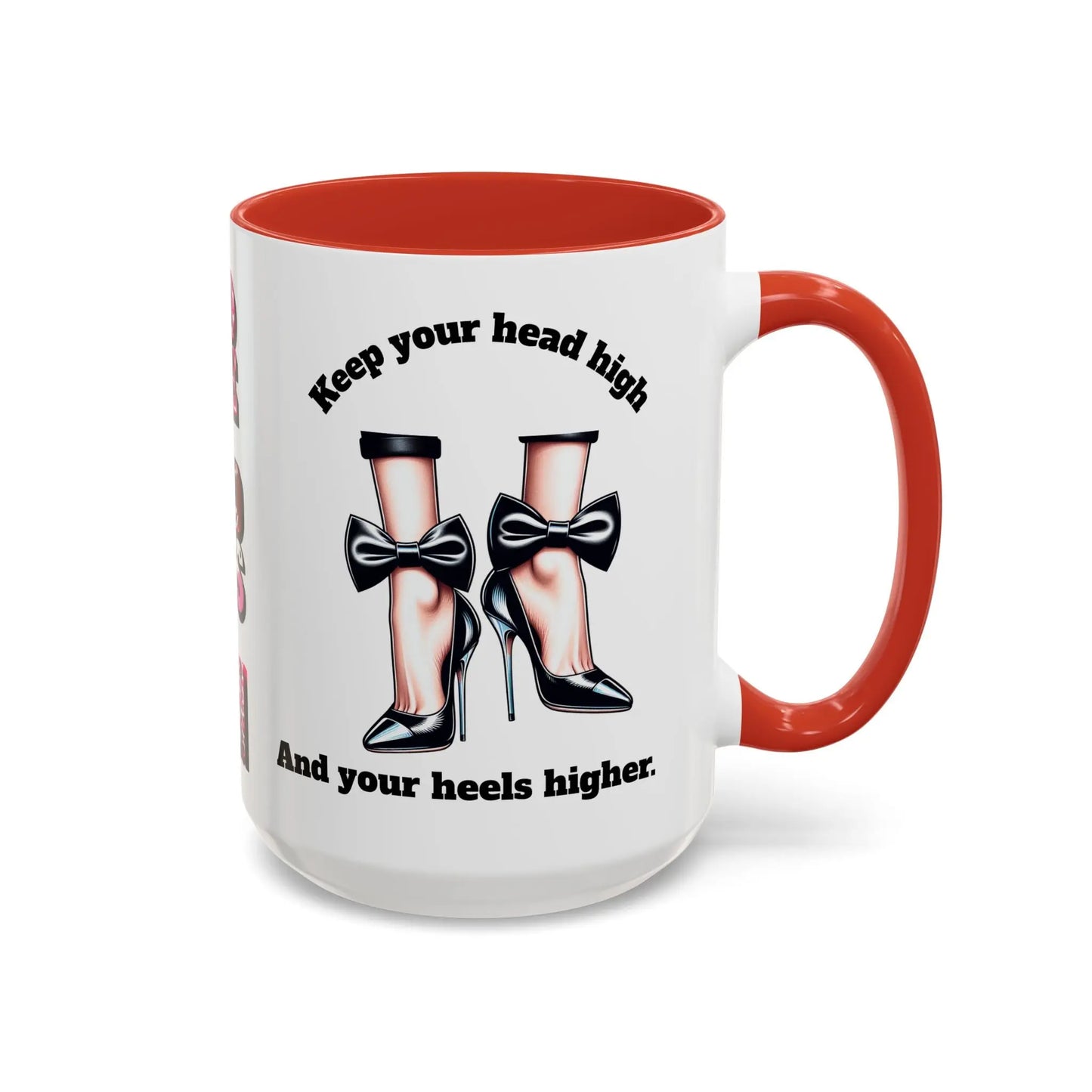 Inspirational Woman Empowerment Accent Mug, Love. Badass. Zen Printify