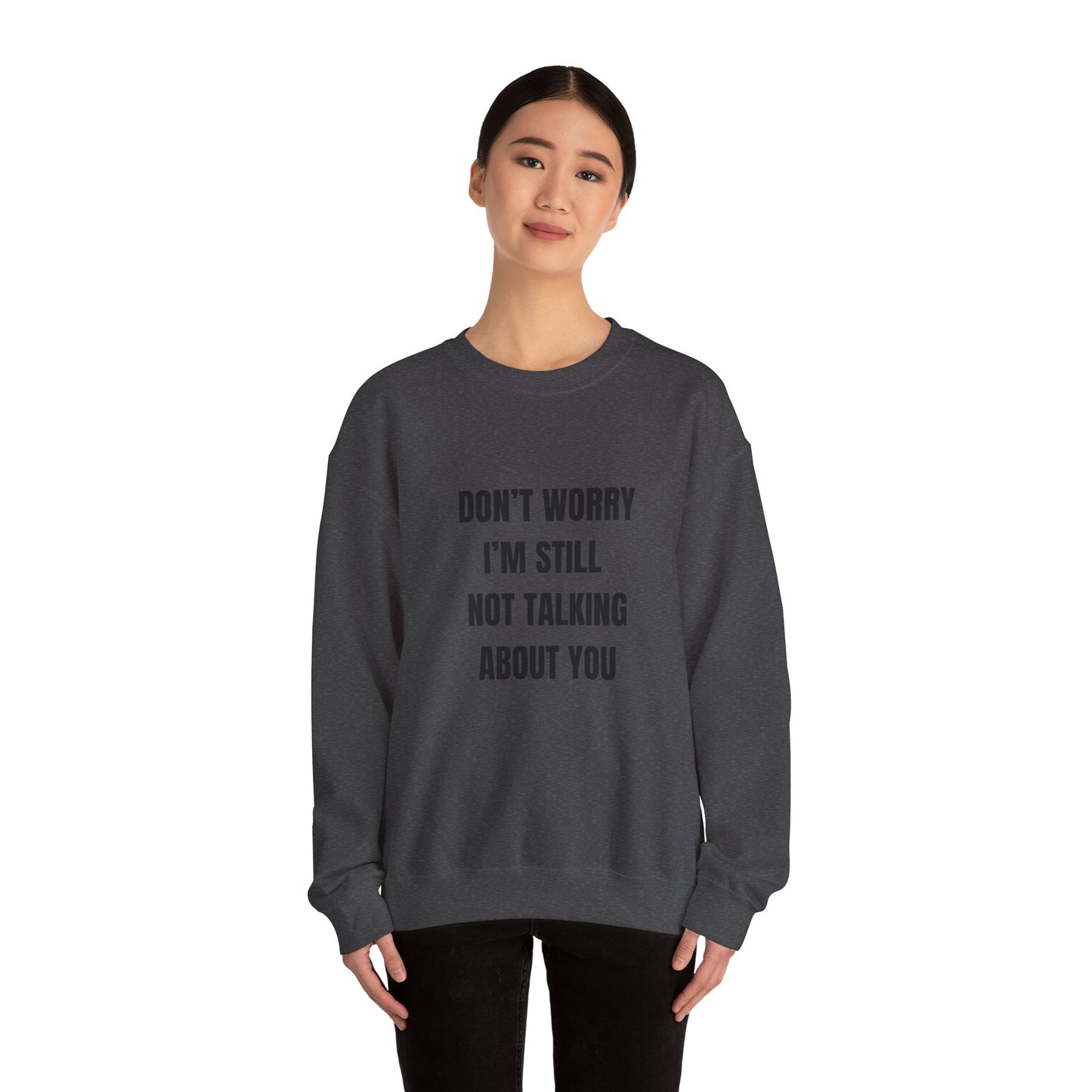 Funny Crewneck Heavy-Weight Sweatshirt - Don't Worry I'm Still Not Talking About You