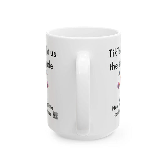 TikTok Inspired Mug, Confused Drone Printify