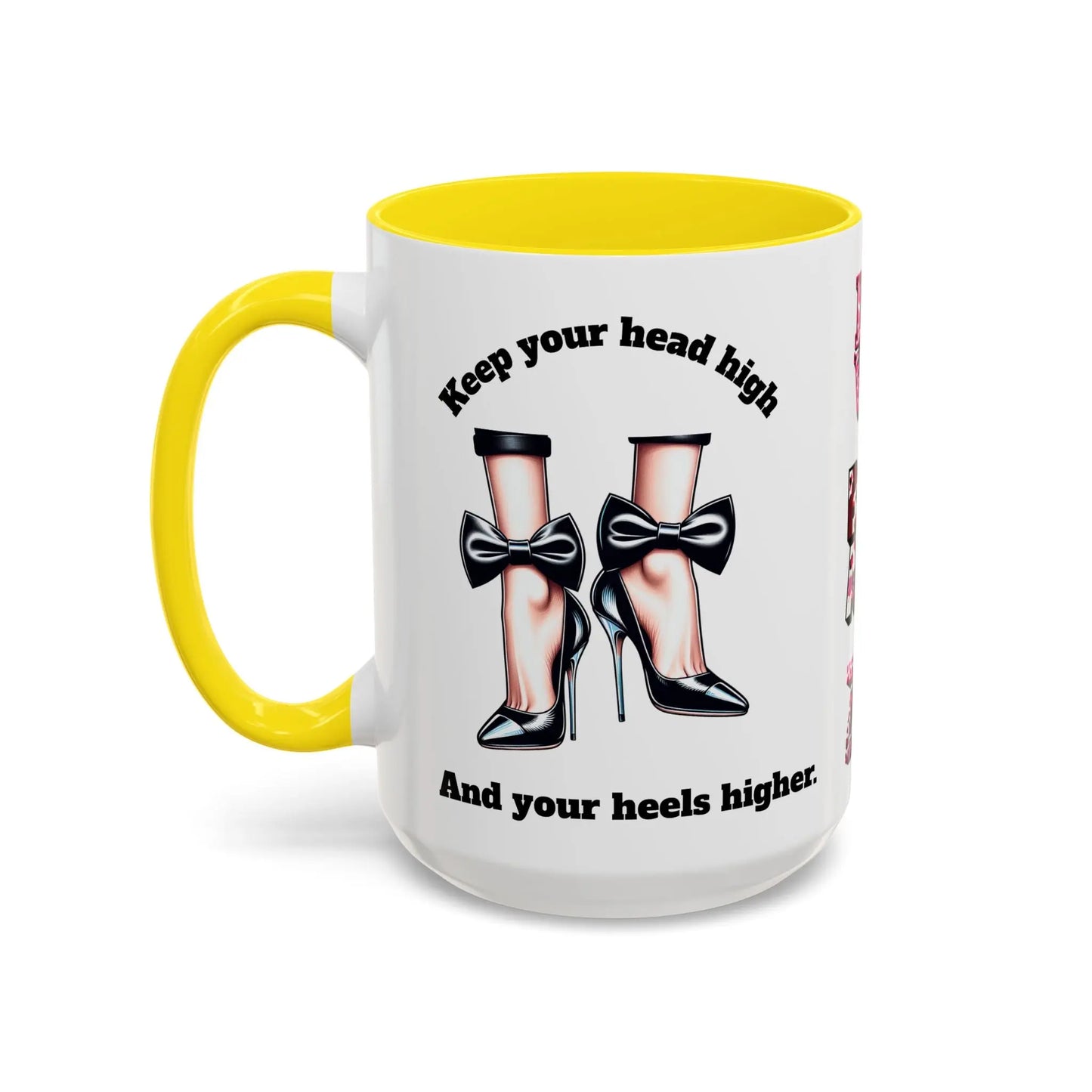 Inspirational Woman Empowerment Accent Mug, Love. Badass. Zen Printify