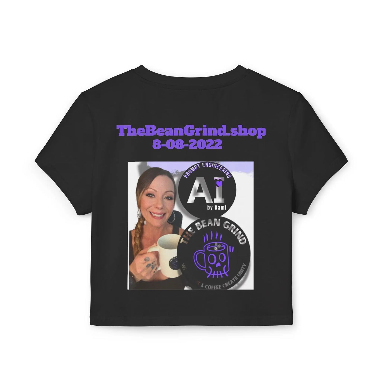 Crop Top for Women - "Chains Break" + Custom Sober Date- Purple Chain Edition Printify