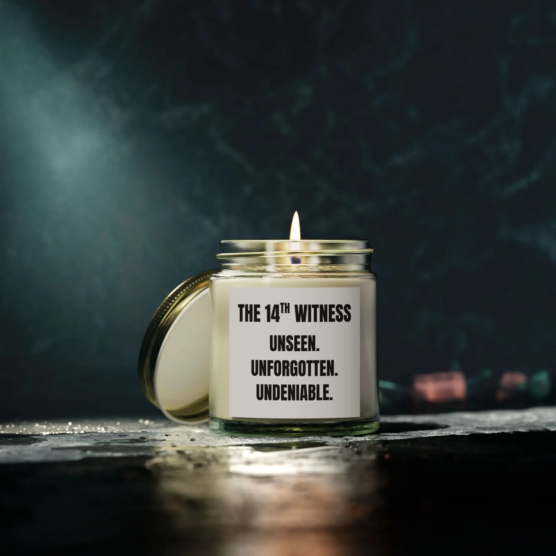 The 14th Witness, Soy Candle, "Truth Teller." Printify