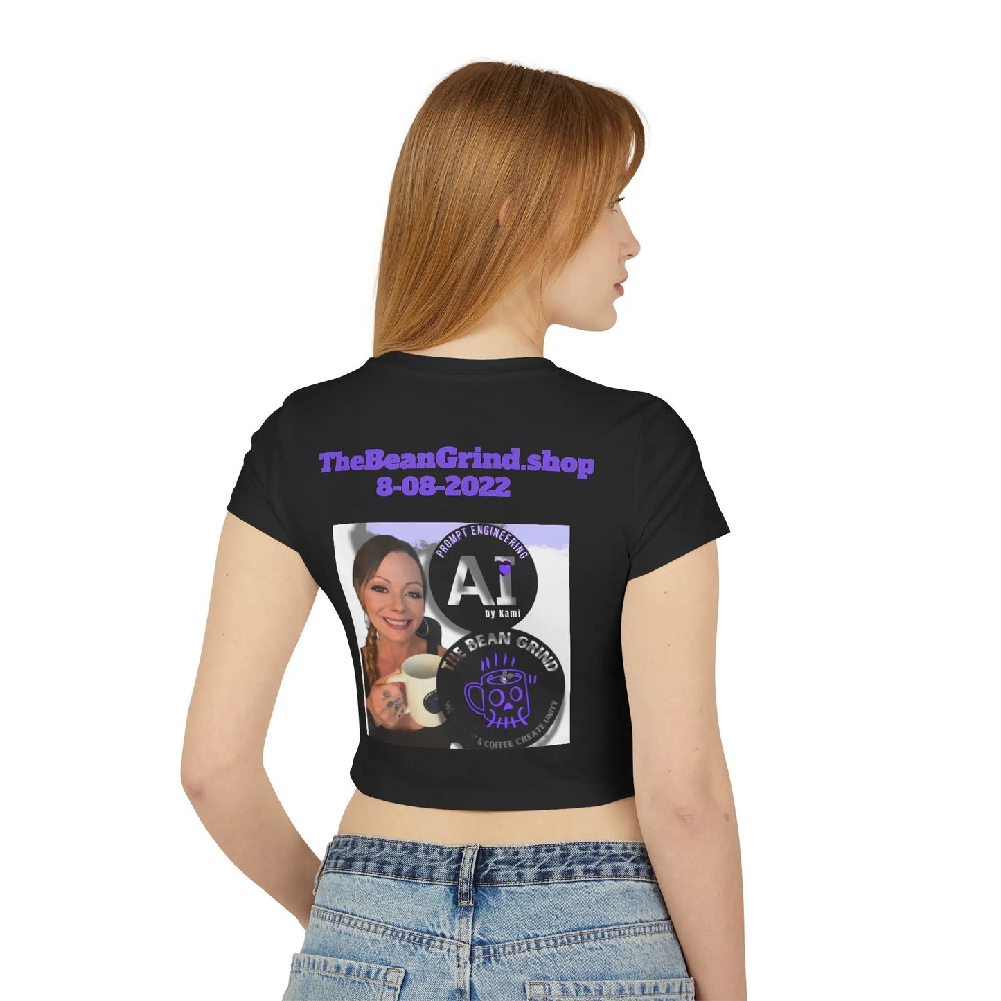 Crop Top for Women - "Chains Break" + Custom Sober Date- Purple Chain Edition Printify