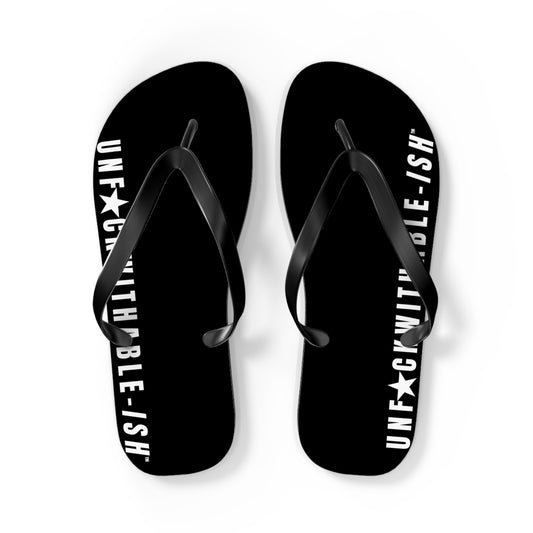 UNF★CKWITHABLE-ISH™ Flip Flops, White/White Star