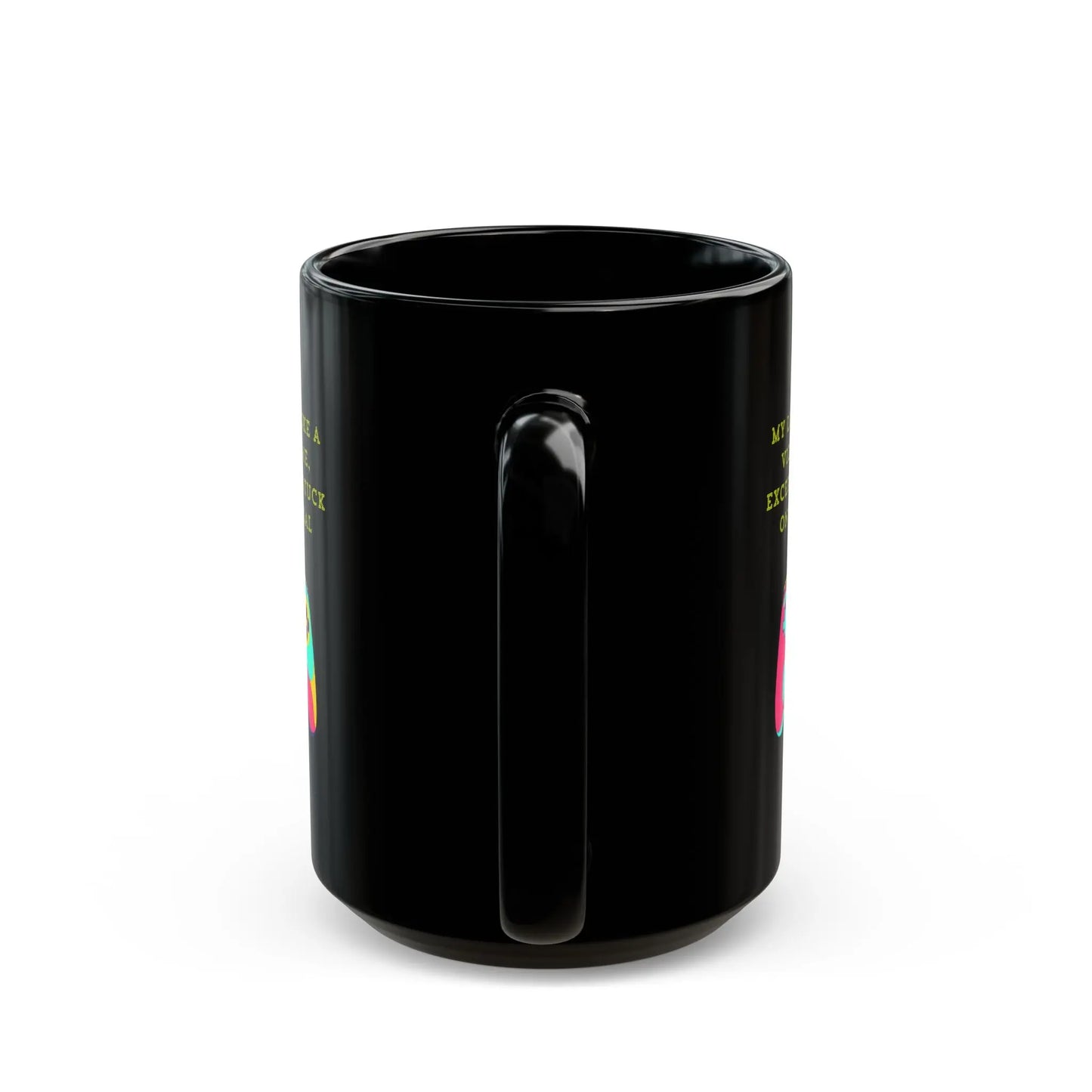 Funny Black Ceramic Mug, Life's Like a Video Game Printify