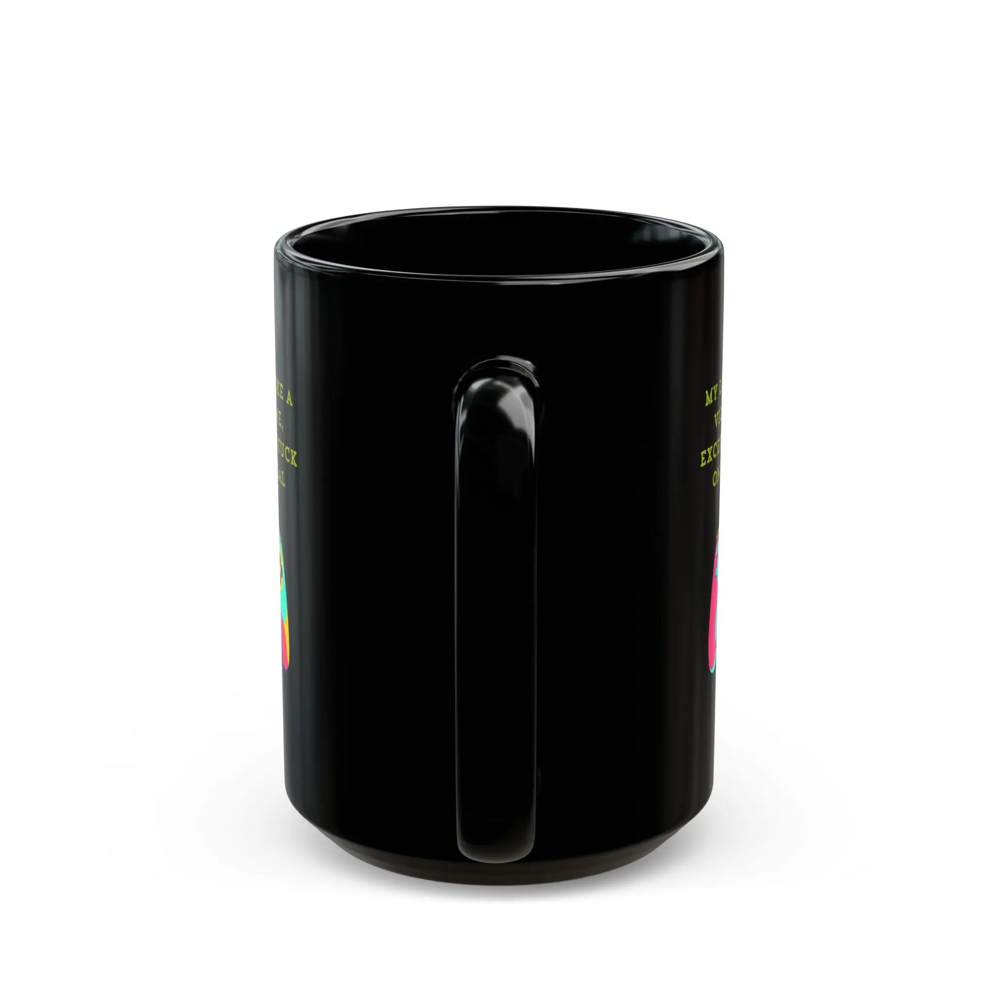 Funny Black Ceramic Mug, Life's Like a Video Game Printify