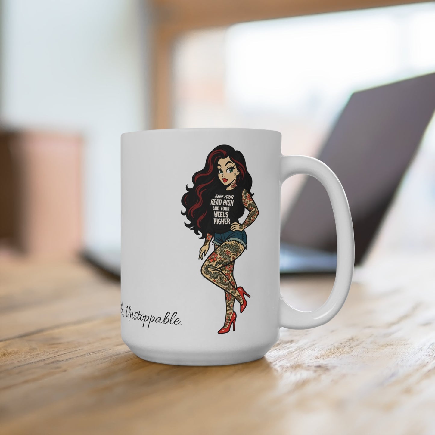 Inspiration Mug, Tattooed Sexy Bitch - Unstoppable Printify