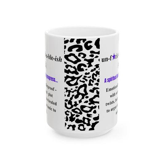 Unf*ckwithable-ish Mug, Recovery Definition with Leopard Print