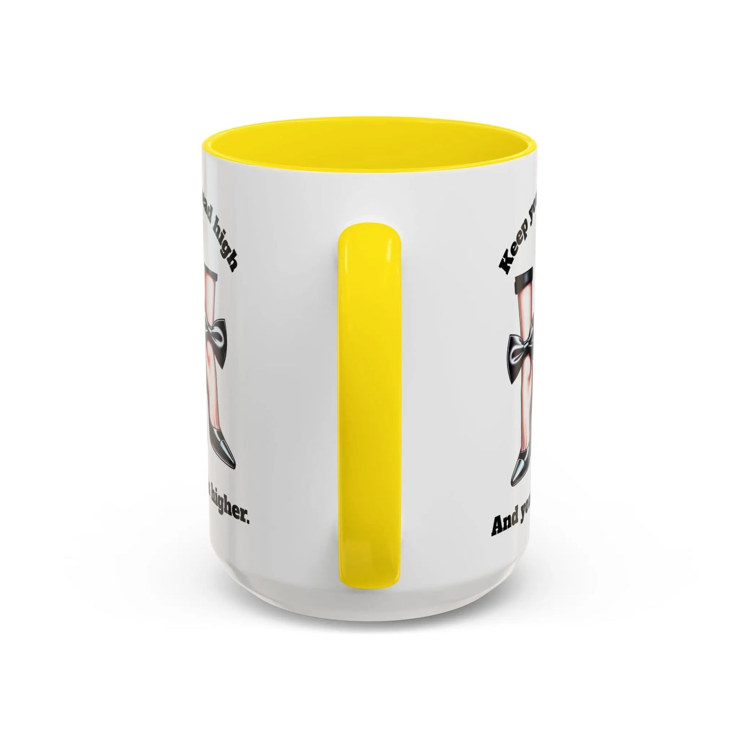Inspirational Woman Empowerment Accent Mug, Love. Badass. Zen Printify