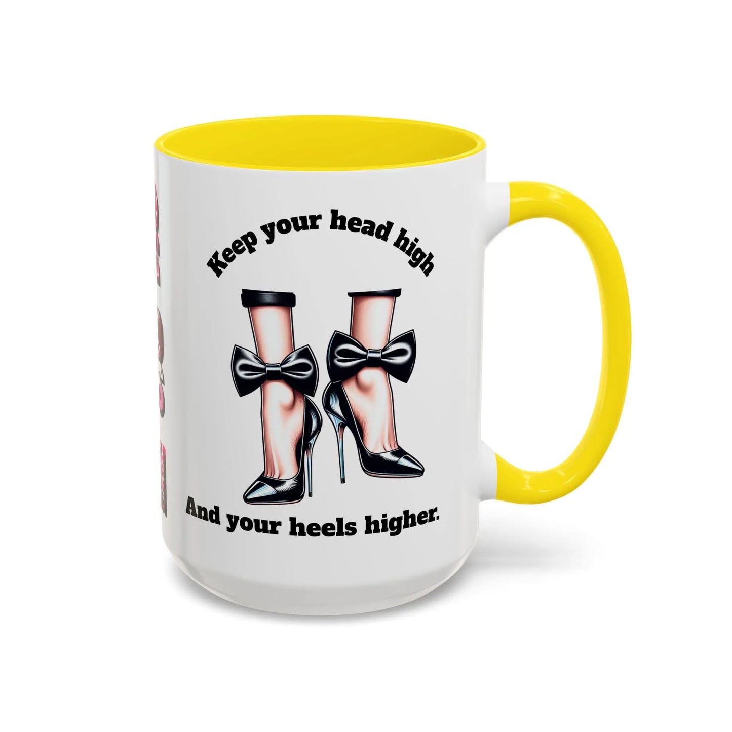 Inspirational Woman Empowerment Accent Mug, Love. Badass. Zen Printify