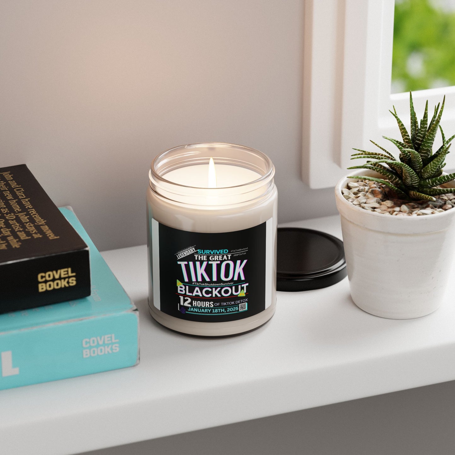 TikTok Inspired 12 Hour Blackout, Scented Soy Candle, 9oz