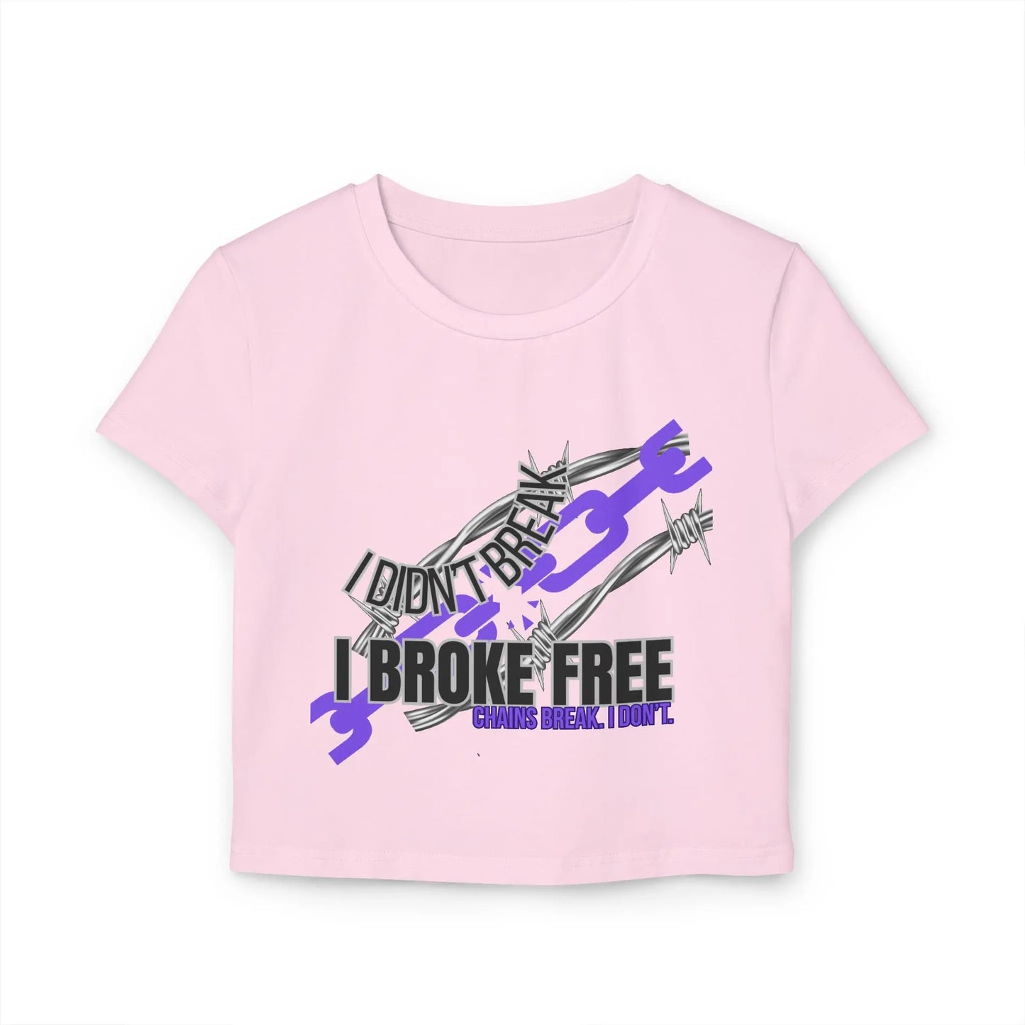 Crop Top for Women - Chains Break Custom Sober Date