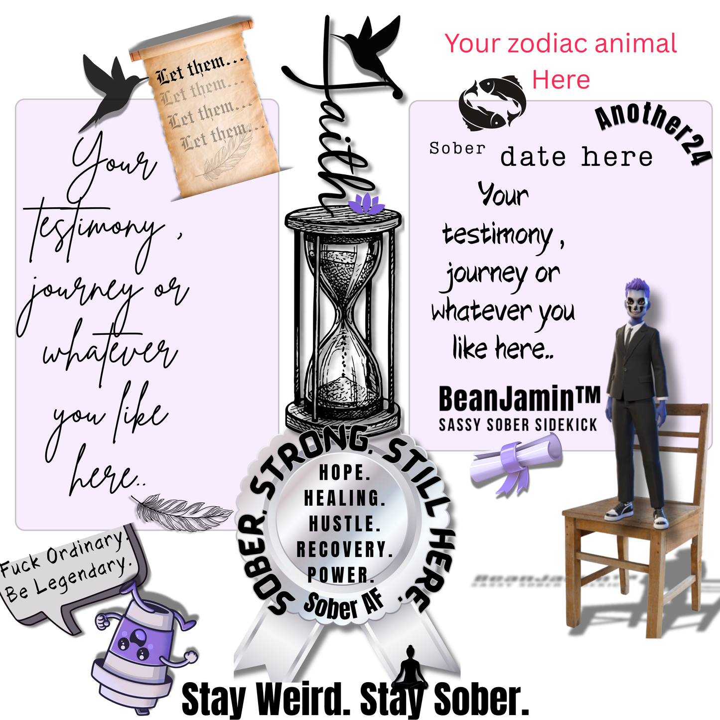 Still Here Custom Sobriety Blanket, Tribute Edition Printify
