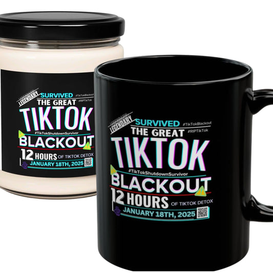 TikTok Blackout Mug and Soy Candle, The Bean Grind