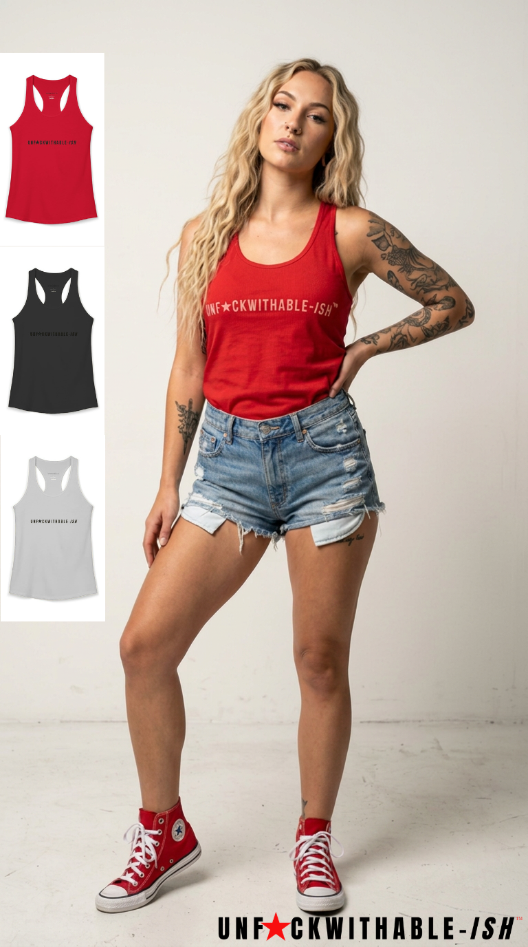 UNF★CKWITHABLE-ISH™ Women's Racerback Tank Top, 3 Colors Available
