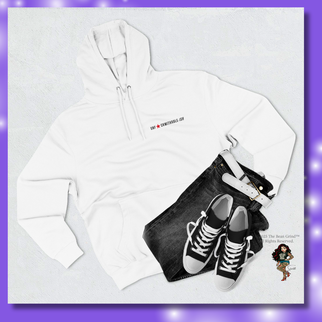 Tattoo Pin-Up Unisex Premium Fleece Pullover Hoodie β She Was Born To Stand Out, Behind the Walls Skarlitt