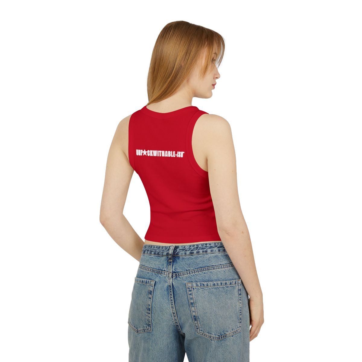 UNF★CKWITHABLE‑ISH™ Racer Tank | Streetwear Red Crop Tank