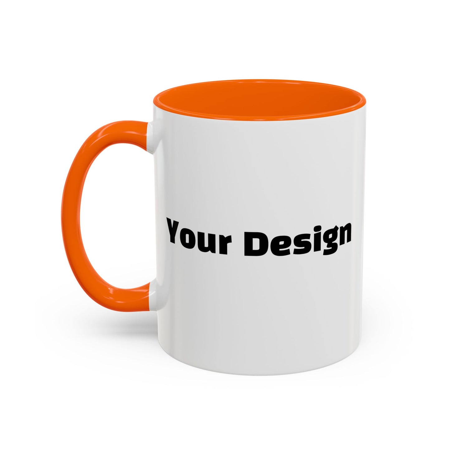 Custom Accent Coffee Mug, Personalized Design, Variety Colors