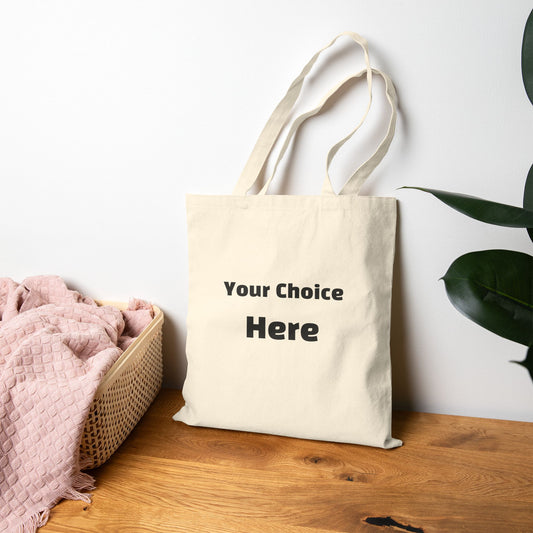 Customizable Premium Cotton Canvas Tote Bag, Summer Accessories, Beach Bag, Travel Bag, Perfect for Hustlers, Baddies & Coffee Lovers